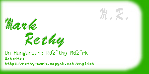 mark rethy business card